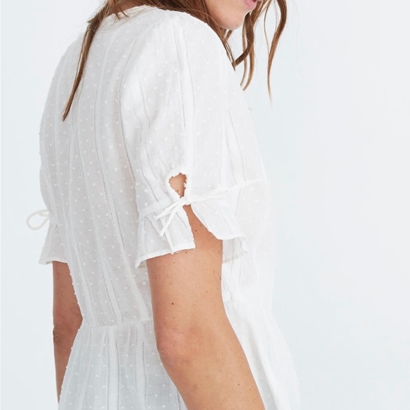 Madewell Tie-Sleeve Polka Dot Wrap Top - Picture 3 of 8